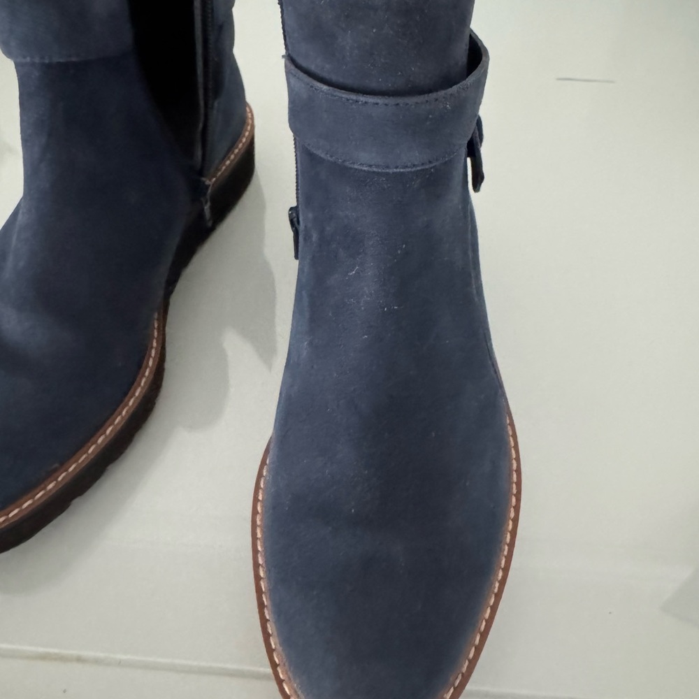 Stylish Blue Suede Boots